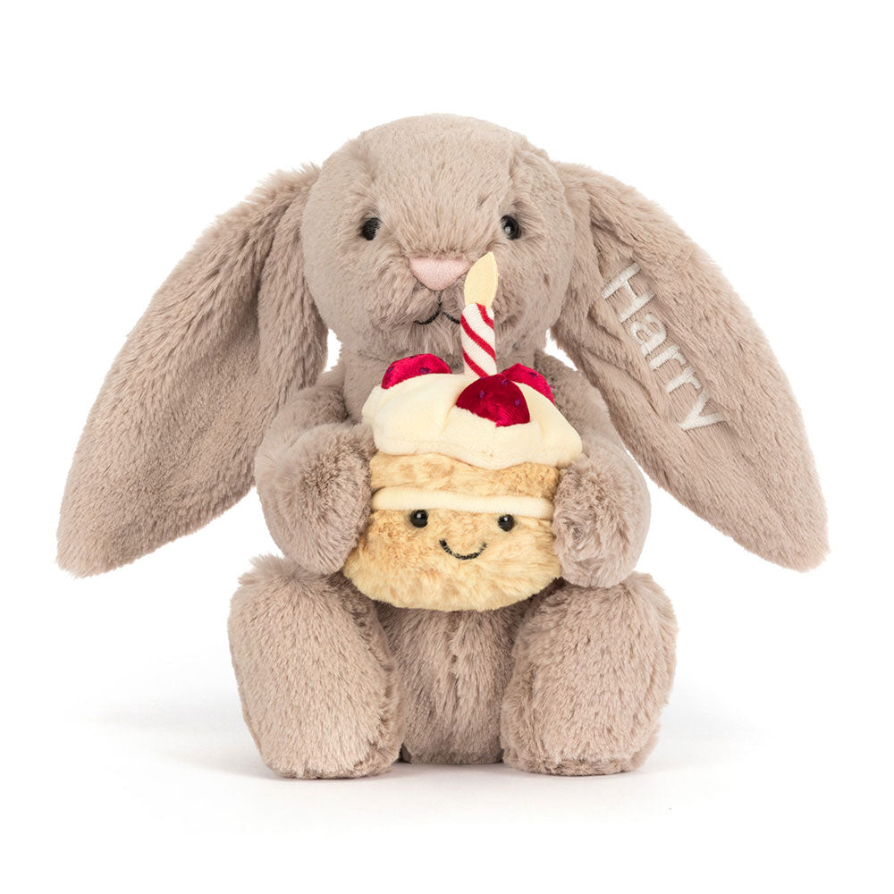 Personalised Bashful Beige Bunny Birthday, View 5